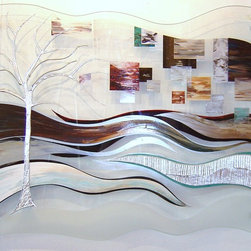Original paintings on glass - Mixed Media Art