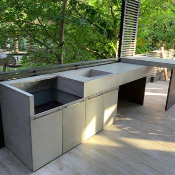 Кухонная мебель из бетона