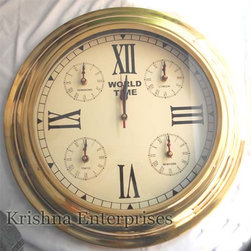 Brass World Wall Clock - Products