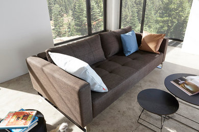 Example of a trendy living room design in San Diego