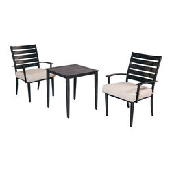 Marshall 3-Piece Patio Bistro Set with Textured Sand Cushions - Products