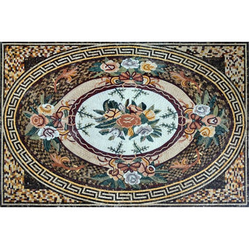 Antique Rose Ova Mosaic, Rhode, 31"x47"