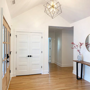 75+ Hauseingänge mit heller Holztür und gewölbter Decke Ideen & Bilder