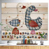 Designart Goose Cartoon Farm Animal Cute Pet Water Wood Wall Art 46x36