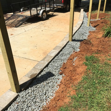 Horizontal Fence with Retaining Wall