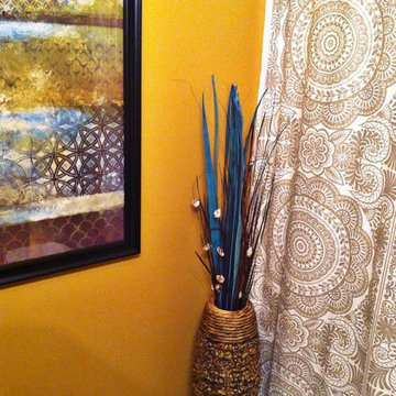 Easy way to add some bright colors into your bathroom