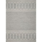 KAS - KAS Gramercy 1633 Gray Cassa Area Rug, 5'x8' - Enhance your living space with these simply-crafted casual hooked rugs. Tonal geos and minimalistic transitional patterns will lend themselves to effortless design to fit it into any lifestyle you choose. Hand-hooked in India of 100% wool, these casual classics will have a place in any room throughout your home.