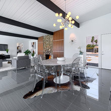 Grey tile floor