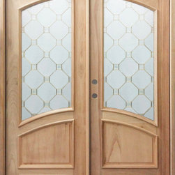 Mahogany Arch Lite Double Door - Front Doors