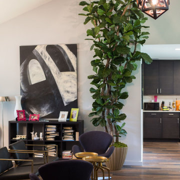 Custom Faux Fiddle Leaf Fig Tree in Modern Living Space