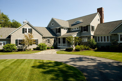 Gray mixed siding exterior home idea in Portland Maine