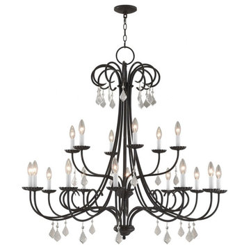 Traditional French Country Eighteen Light Chandelier-English Bronze Finish