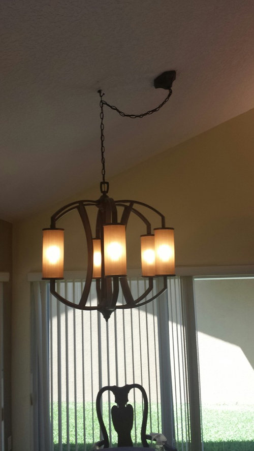 Do Not Like Swag And Hook On New Chandelier Need Ideas - How To Install Ceiling Light Hook