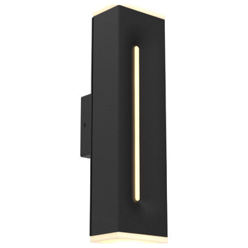 DALS Lighting LWJ16-CC 17" Tall LED Outdoor Wall Sconce - - Black