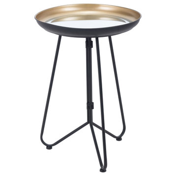 Foley Accent Table, Gold & Black