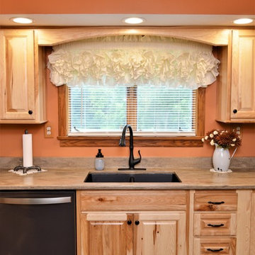 Kingsbury, IN. Haas Signature Collection. Natural Rustic Hickory Kitchen