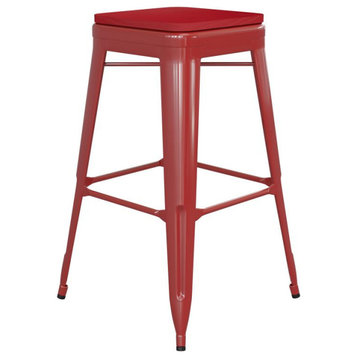 30" Red Stool-Red Seat