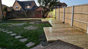 Garden Decking and hot tub area