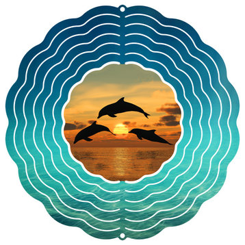 Dolphin Sunset 6" Wind Spinner