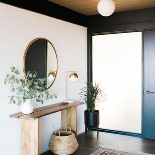 75 Beautiful Midcentury Modern Entryway With A Black Front