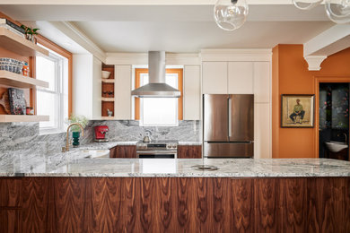 Example of an eclectic kitchen design
