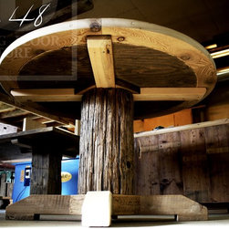 Round Reclaimed Wood Tables - Products