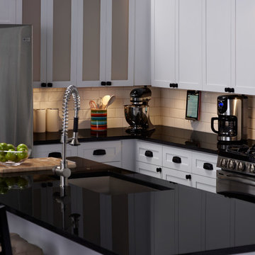 adorne® Modular Tracks Under Cabinet with adorne® Control Box with Paddle Dimmer