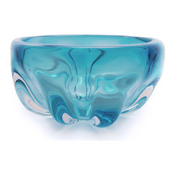 Caleb Siemon copper blue thick barnacle bowl - Home Decor