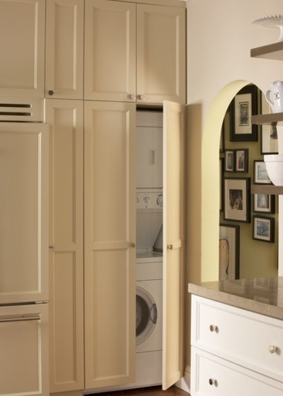 Renovation Detail: The Kitchen Laundry Room  Traditional Kitchen by Amoroso Design