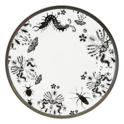The New English - The New English Entomo Black Bread Plate - Dinner Plates