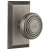 Studio Plate Double Dummy Deco Knob, Antique Pewter