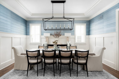 Transitional dining room photo in Chicago