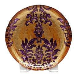 belle & June - Damask Canape Plate-Set of 4 - Dinnerware
