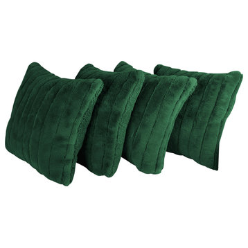Super Mink Throw Pillow Covers, Set of 4, Eden, 20''x20''