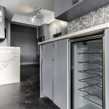 Concrete Finish Condo Kitchen