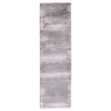 Weave & Wander Lindstra Light Gray Rug, 3'1"x10'
