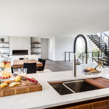 A Mid-Century Modern Kitchen by Cabinet Plant