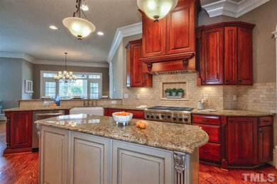 Example of a transitional kitchen design in Raleigh