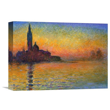 "Twilight Venice" Stretched Canvas Giclee by Claude Monet, 16"x12"