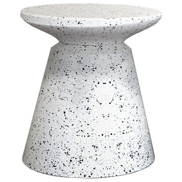 Concrete Mineral Side Table, Gray