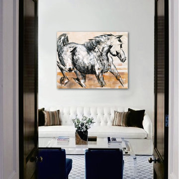 Contemporary Horse Paintings on the Walls