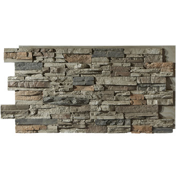 Colorado Dry Stack Faux Stone Wall Panel, Colorado Dry Stack Panel, Motley Gray