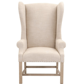 Chateau Arm Chair Natural Gray Ash, Bisque French Linen