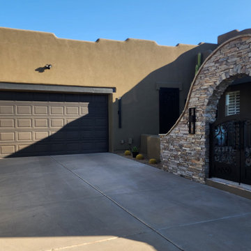 New Smooth Stucco Finish and Natural Ledgestone Veneer