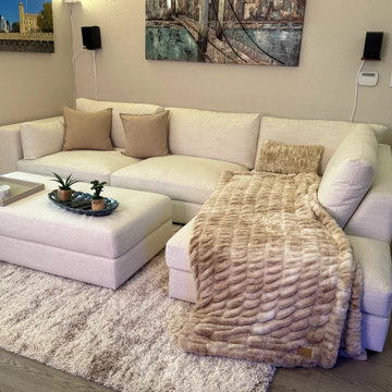 Daphne Bumper Sectional in Fletcher Sand