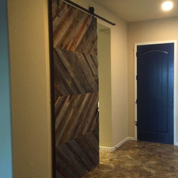 Chevron Pattern Barn Door - Home Improvement
