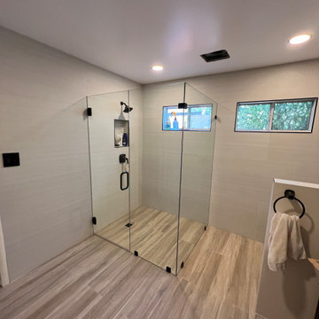 Lardge Format Tile Shower Installation Sacramento
