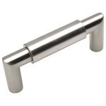 Door Corner - Contemporary Style Satin Nickel Bar Pulls, 3" Hole-Centers - Color/Finish: Satin Nickel