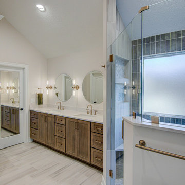 Primary Bathroom Remodel with Tub Removal & Shower Relocation