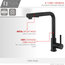 STYLISH Single Handle Pull Down Matte Black Kitchen Faucet